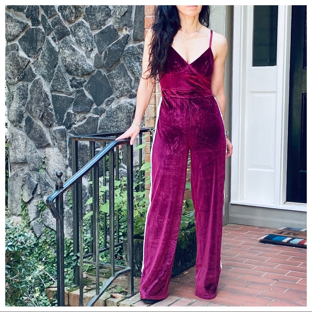 #07 FABULOUS VELVET WIDE LEG JUMPSUIT WITH SIDE DETAIL - Picture 6 of 13